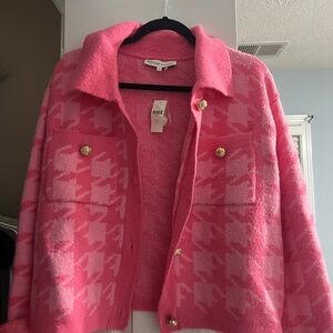 English Factory Pink Teddy Jacket